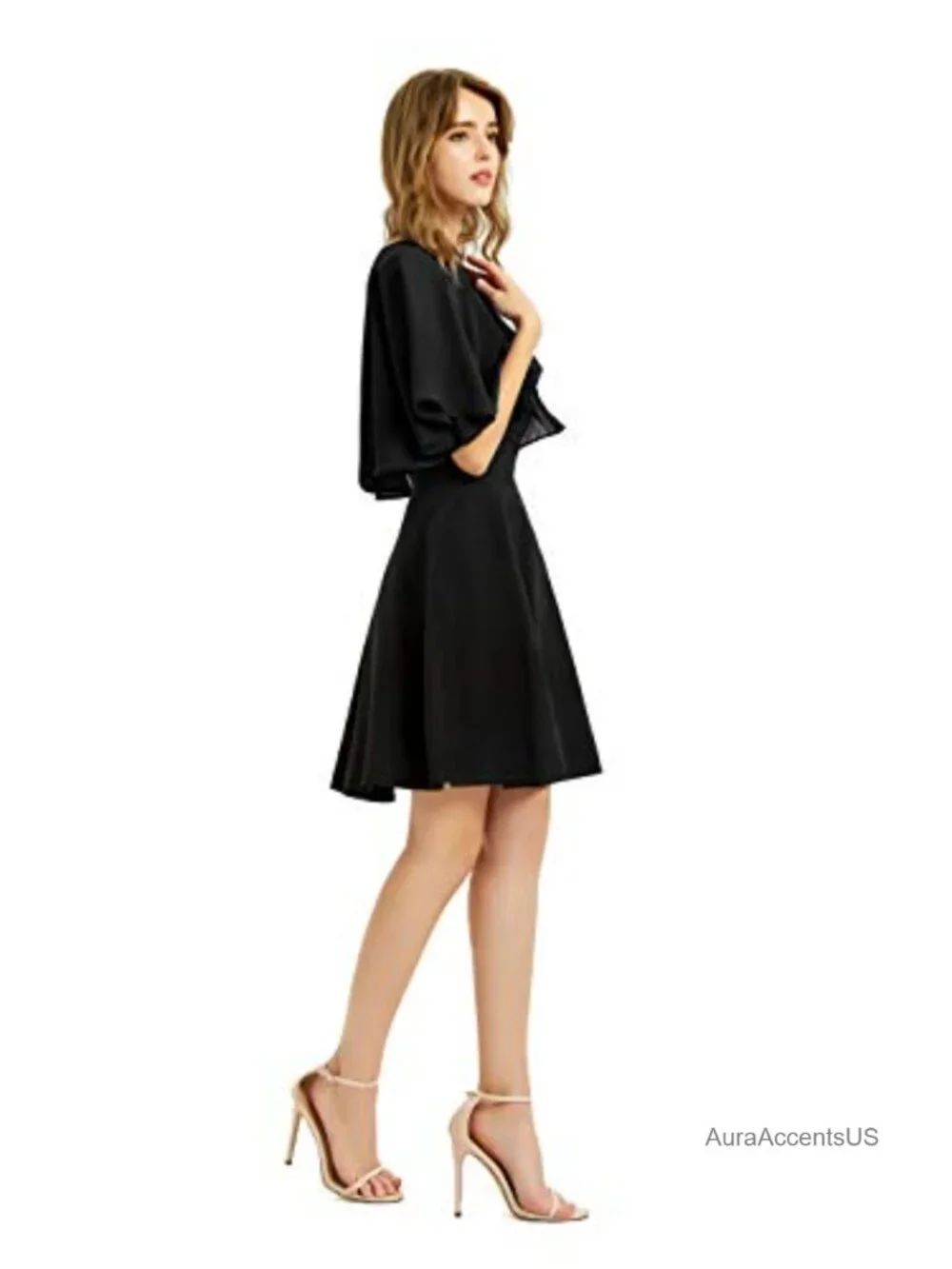 Chiffon Shawl Wrap for Evening Dresses Women's Button Cape